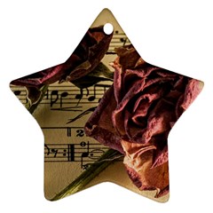 Sheet Music Manuscript Old Time Star Ornament (two Sides) by Sapixe