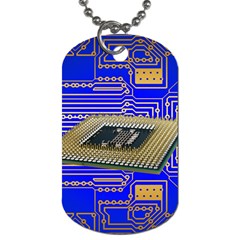 Processor Cpu Board Circuits Dog Tag (one Side) by Sapixe