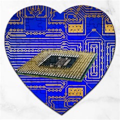 Processor Cpu Board Circuits Jigsaw Puzzle (heart) by Sapixe