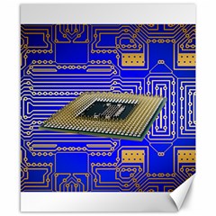 Processor Cpu Board Circuits Canvas 8  X 10  by Sapixe