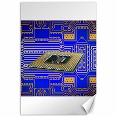 Processor Cpu Board Circuits Canvas 24  X 36  by Sapixe