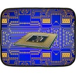 Processor Cpu Board Circuits Double Sided Fleece Blanket (Mini)  35 x27  Blanket Front