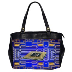 Processor Cpu Board Circuits Office Handbags (2 Sides)  by Sapixe