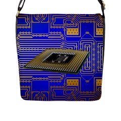 Processor Cpu Board Circuits Flap Messenger Bag (l)  by Sapixe