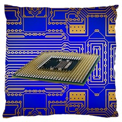 Processor Cpu Board Circuits Standard Flano Cushion Case (two Sides) by Sapixe