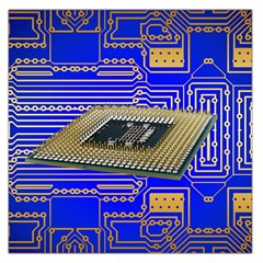 Processor Cpu Board Circuits Large Satin Scarf (square) by Sapixe