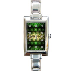 Fractal Art Digital Art Rectangle Italian Charm Watch by Sapixe