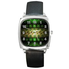 Fractal Art Digital Art Square Metal Watch by Sapixe