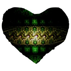 Fractal Art Digital Art Large 19  Premium Flano Heart Shape Cushions by Sapixe