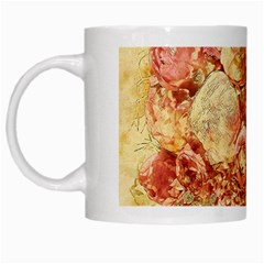 Vintage Digital Graphics Flower White Mugs by Sapixe