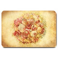 Vintage Digital Graphics Flower Large Doormat  by Sapixe