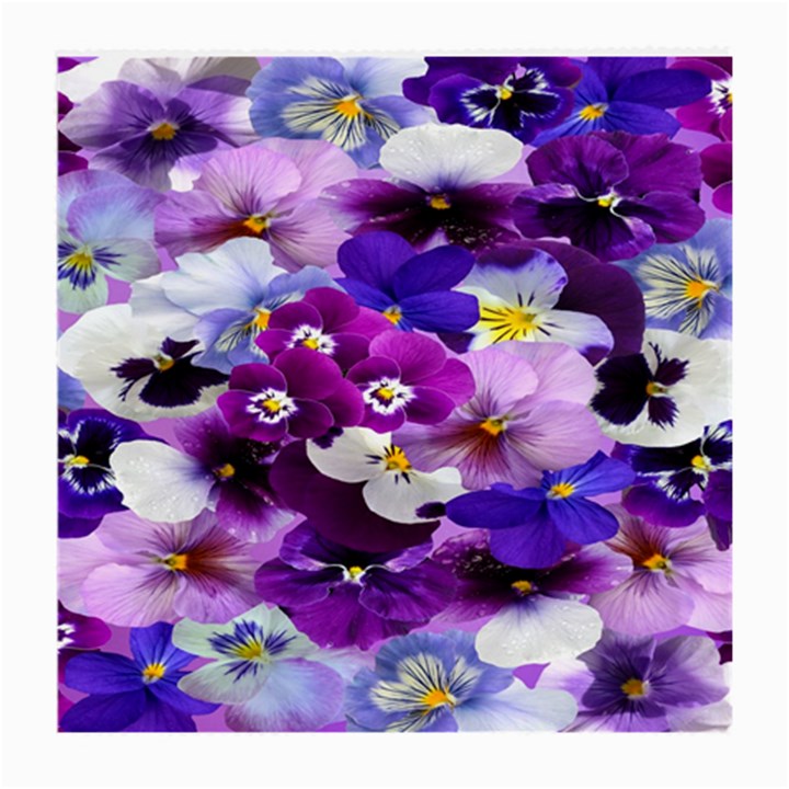 Graphic Background Pansy Easter Medium Glasses Cloth