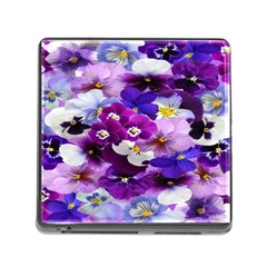 Graphic Background Pansy Easter Memory Card Reader (square) by Sapixe