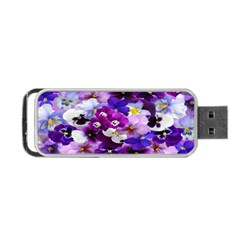 Graphic Background Pansy Easter Portable Usb Flash (two Sides) by Sapixe