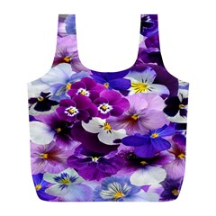 Graphic Background Pansy Easter Full Print Recycle Bags (l)  by Sapixe