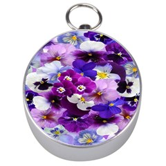 Graphic Background Pansy Easter Silver Compasses by Sapixe