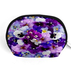 Graphic Background Pansy Easter Accessory Pouches (medium)  by Sapixe