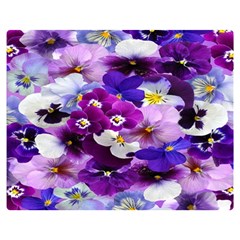 Graphic Background Pansy Easter Double Sided Flano Blanket (medium)  by Sapixe