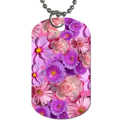 Flowers Blossom Bloom Nature Color Dog Tag (one Side) by Sapixe