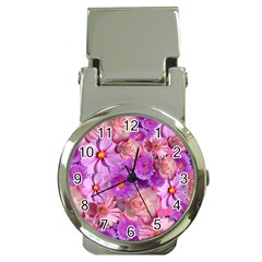 Flowers Blossom Bloom Nature Color Money Clip Watches by Sapixe