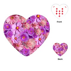 Flowers Blossom Bloom Nature Color Playing Cards (heart)  by Sapixe