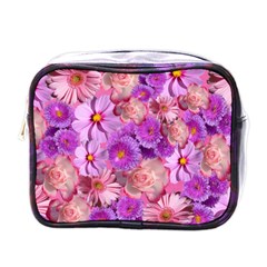 Flowers Blossom Bloom Nature Color Mini Toiletries Bags by Sapixe