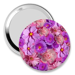 Flowers Blossom Bloom Nature Color 3  Handbag Mirrors by Sapixe