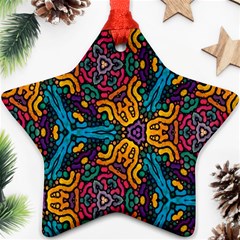 Grubby Colors Kaleidoscope Pattern Ornament (star)