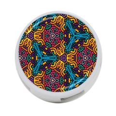 Grubby Colors Kaleidoscope Pattern 4-port Usb Hub (one Side) by Sapixe