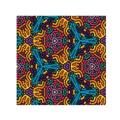 Grubby Colors Kaleidoscope Pattern Small Satin Scarf (square) by Sapixe