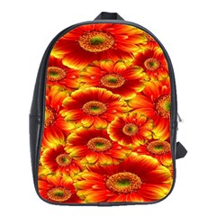 Gerbera Flowers Nature Plant School Bag (large) by Sapixe