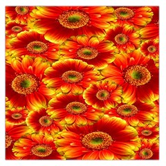 Gerbera Flowers Nature Plant Large Satin Scarf (square) by Sapixe