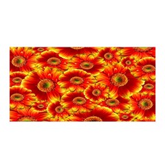 Gerbera Flowers Nature Plant Satin Wrap by Sapixe