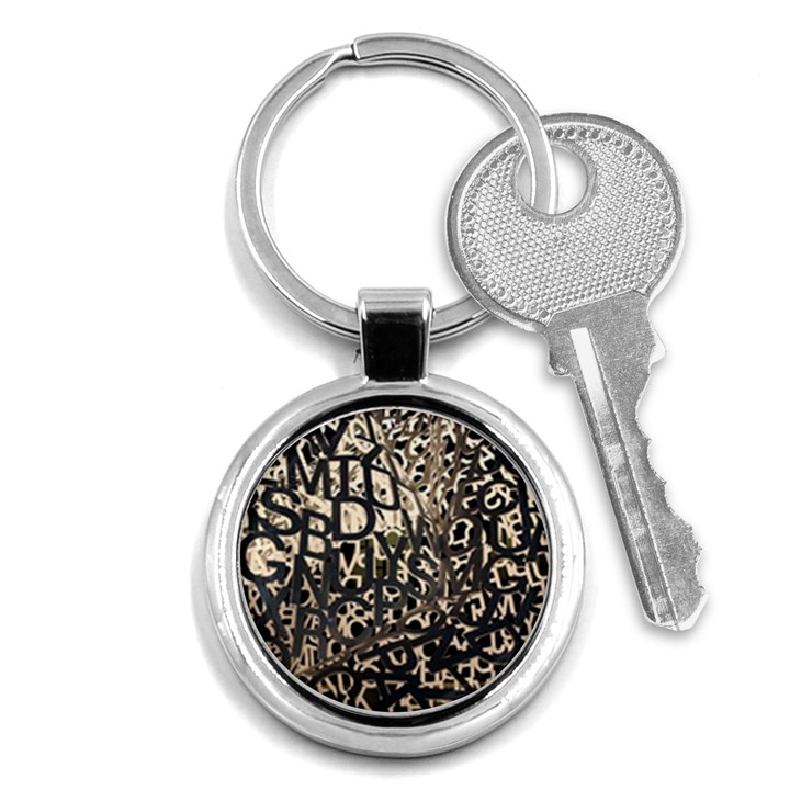 Pattern Design Texture Wallpaper Key Chains (Round) 