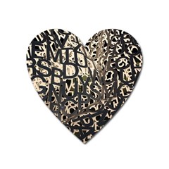 Pattern Design Texture Wallpaper Heart Magnet by Sapixe