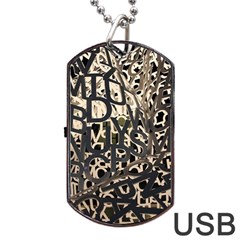 Pattern Design Texture Wallpaper Dog Tag Usb Flash (two Sides) by Sapixe