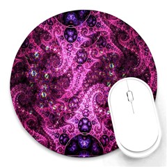 Fractal Art Digital Art Round Mousepads by Sapixe