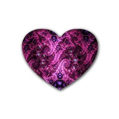 Fractal Art Digital Art Heart Coaster (4 Pack)  by Sapixe