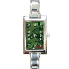 Board Computer Chip Data Processing Rectangle Italian Charm Watch by Sapixe