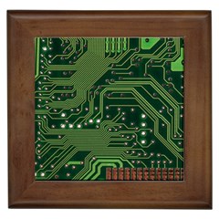 Board Computer Chip Data Processing Framed Tiles by Sapixe