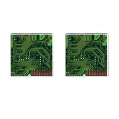 Board Computer Chip Data Processing Cufflinks (square) by Sapixe