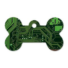 Board Computer Chip Data Processing Dog Tag Bone (one Side) by Sapixe