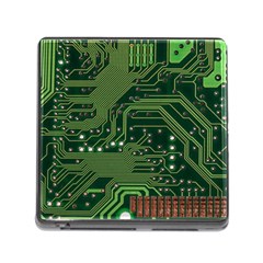 Board Computer Chip Data Processing Memory Card Reader (square) by Sapixe