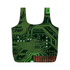 Board Computer Chip Data Processing Full Print Recycle Bags (m)  by Sapixe