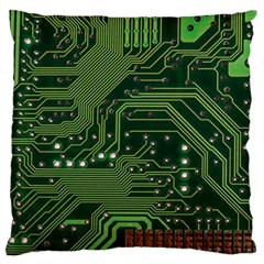 Board Computer Chip Data Processing Standard Flano Cushion Case (one Side) by Sapixe