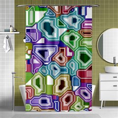 Board Interfaces Digital Global Shower Curtain 48  X 72  (small)  by Sapixe