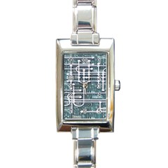 Board Circuit Control Center Rectangle Italian Charm Watch