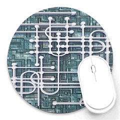 Board Circuit Control Center Round Mousepads