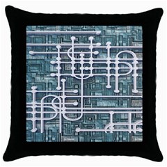 Board Circuit Control Center Throw Pillow Case (Black)