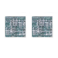 Board Circuit Control Center Cufflinks (square) by Sapixe